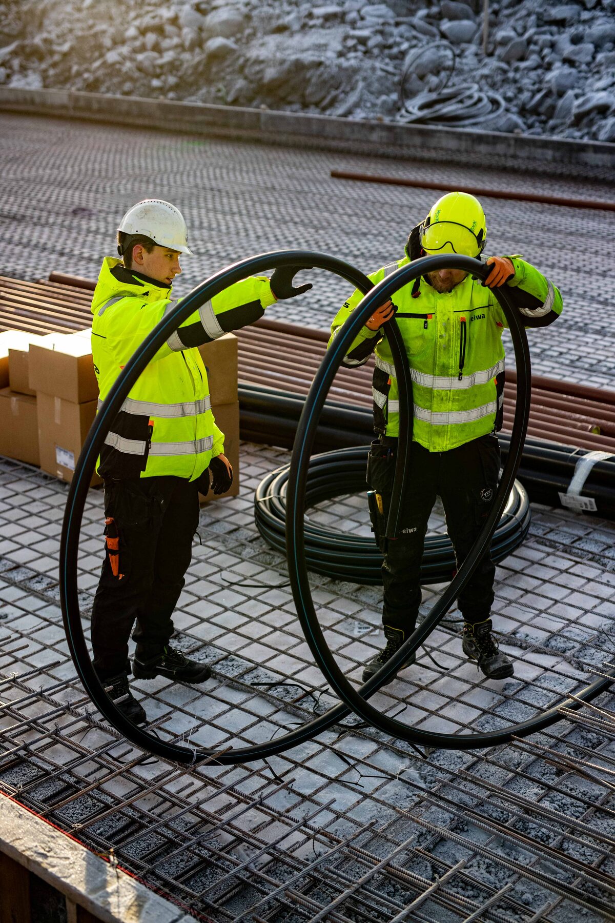 Rørlegging på byggeplass